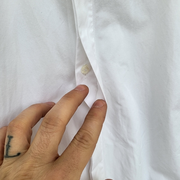 Valentino white short sleeve button up made in Italy 41 - Picture 4 of 10